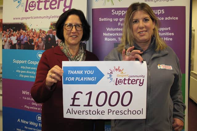 Gosport Voluntary Action's chief officer Nicky Staveley with Suzie Sidgwick, Alverstoke Preschool's director