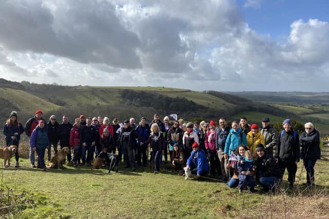 More than 40 people took part in the second annual March for Matt, which took place on Sunday and marked two years since the disappearance of Waterlooville man Matthew Bone. He was last seen on March 9, 2018, in Malvern. Picture: Katie Bone