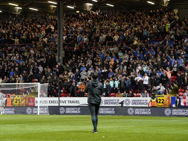 Former Pompey boss Danny Cowley thanks the 2,374 travelling Pompey fans who made the Monday night trip to south London.