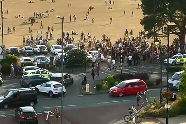 Police attended a disturbance on Southsea Common on June 23 2020 where a 17-year-old boy was arrested. Picture: Gethin Jones