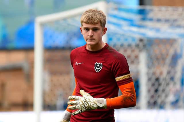 Young Pompey keeper Toby Steward will meet up with England again next month