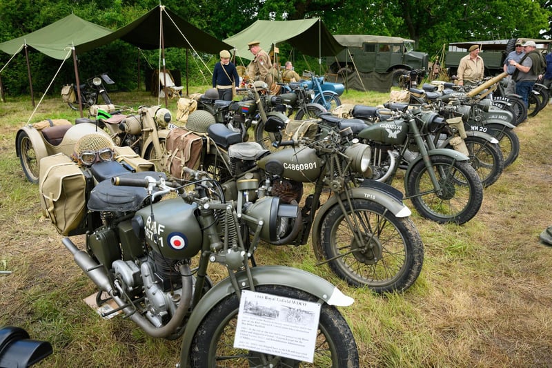 Motorcycles at the Warbike Group stand.Picture: Keith Woodland (260521-1)