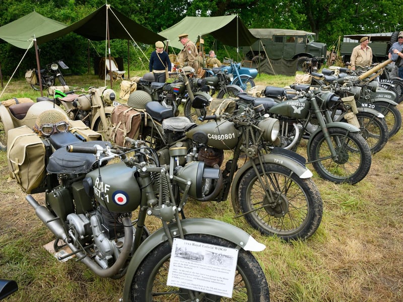 Motorcycles at the Warbike Group stand.Picture: Keith Woodland (260521-1)