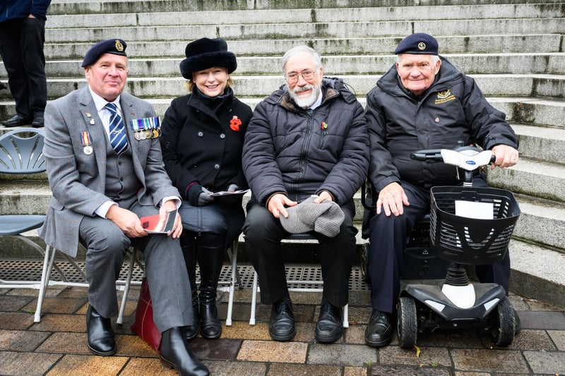 Pictured is: Veterans await the start of the servicePicture: Keith Woodland (121121-1)
