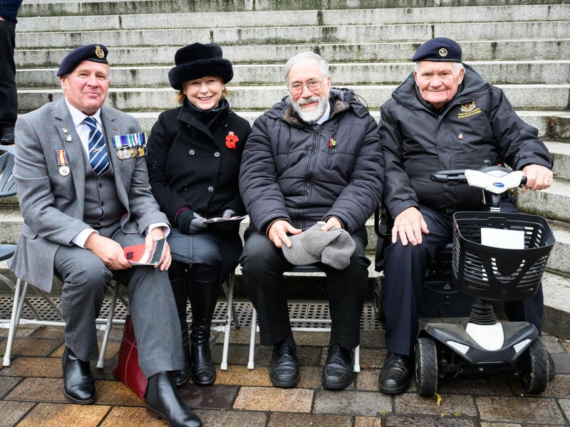 Pictured is: Veterans await the start of the service
Picture: Keith Woodland (121121-1)