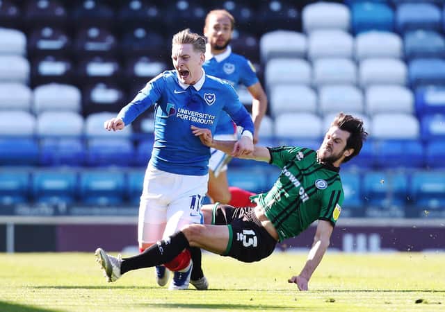 Ronan Curtis is again named up front for an unchanged Pompey side at Wigan. Picture: Joe Pepler