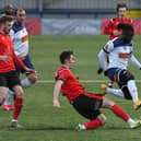 Hawks in action during a recent game against Eastbourne Borough - the National League South season has now been suspended until Friday, February 5. Picture: Neil Marshall