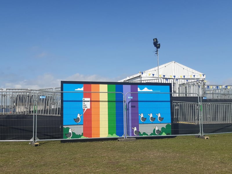 Artwork by the city's own Fark is among that would can be found dotted around the site - perfect for that selfie!