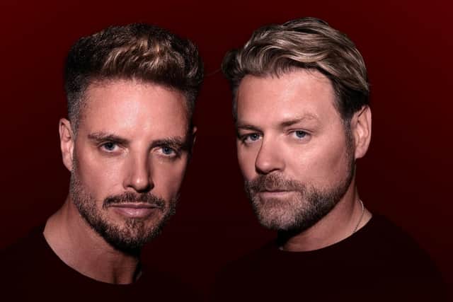 Keith Duffy and Brian McFadden of Boyzlife