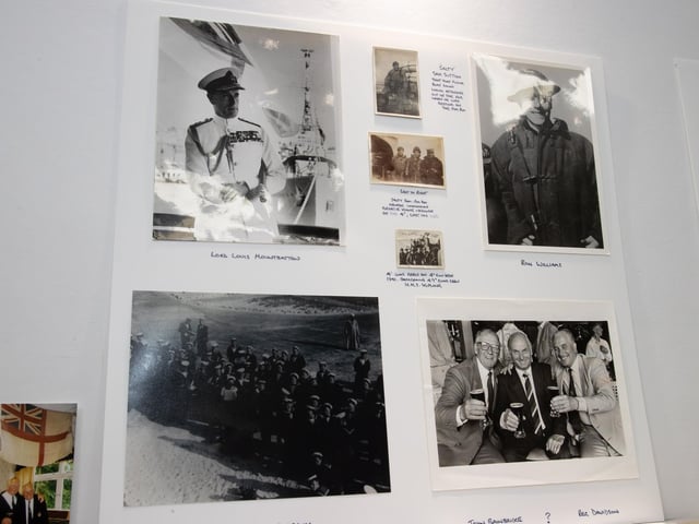 Pictured - Several displays were set up showing off photos and other items from HMS Kipling