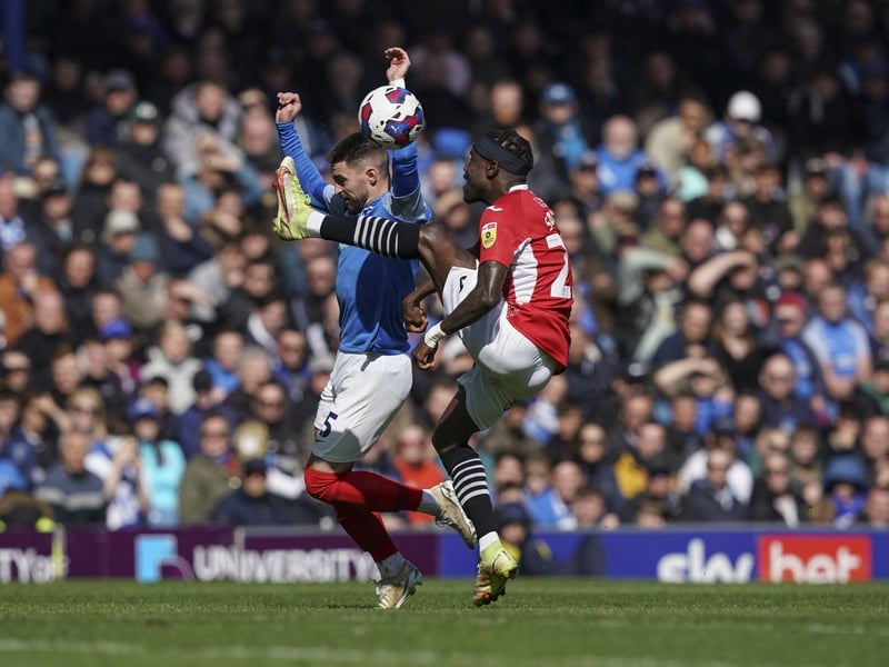 Action from today's clash with Morecambe at Fratton Park.