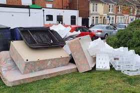 Fly-tipping on Bradford Road in Portsmouth in April this year - one of the incidents which saw a CCTV camera installed Picture: Brian Morgan