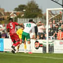 Alfie Rutherford scores for the Rocks with the second touch of his comeback. Picture: Martin Denyer
