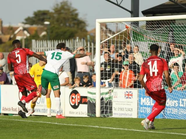 Alfie Rutherford scores for the Rocks with the second touch of his comeback. Picture: Martin Denyer