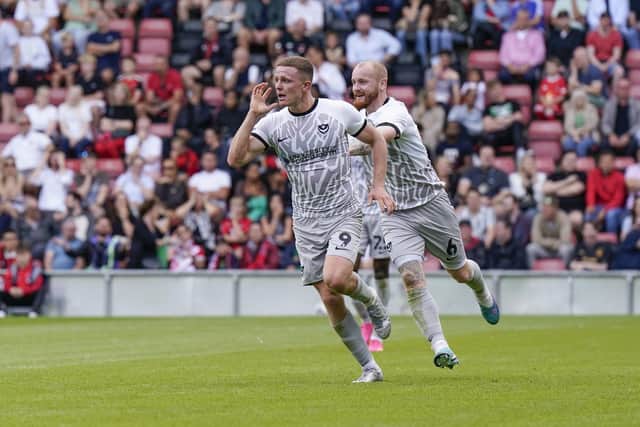 Colby Bishop was on the scoresheet in Pompey's win at Leyton Orient today.