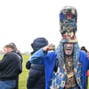 Thousands of Pompey FC fans flocked to Southsea Common to celebrate the team's League One title and promotion. Pictured: John Pompey WestwoodPicture Credit: Keith Woodland