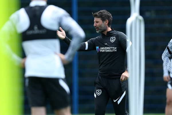 Pompey boss Danny Cowley  Picture: Chris Moorhouse (jpns 280621-37)