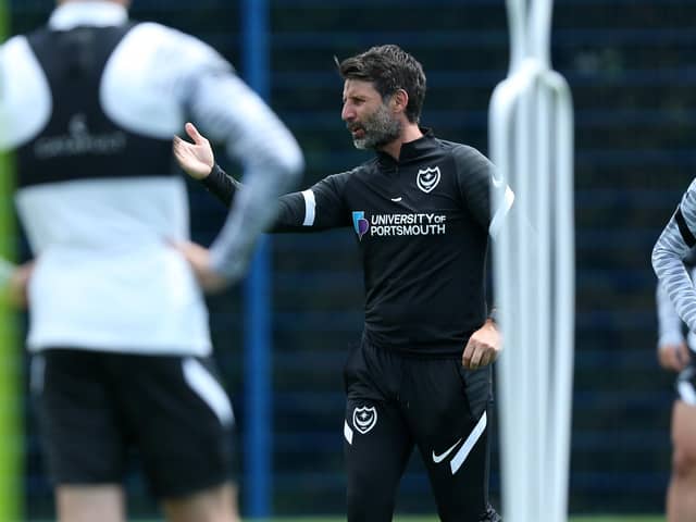 Pompey boss Danny Cowley  Picture: Chris Moorhouse (jpns 280621-37)