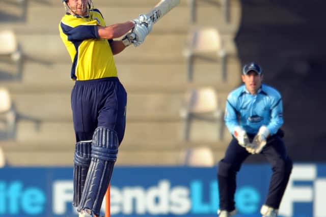 James Vince hits out during his T20 innings against Sussex in  June 2011. Pic: Michael Jones