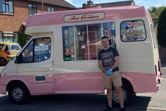 Dan Harding of Dan's Delights Ice Cream van