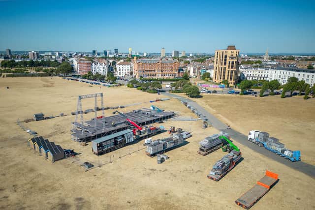 Southsea Common during heatwave. Picture: James Taylor/Solent Sky Services.