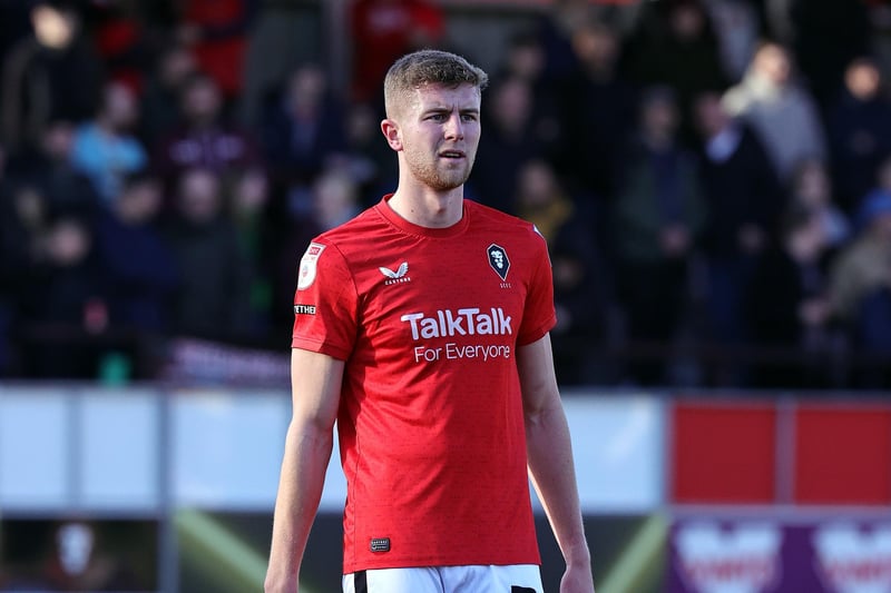 Joined Pompey’s League One rivals Burton on a free transfer in July 2021, going on to make 22 appearances and score once in the 2021-22.
His displays caught the eye of Salford, who paid an undisclosed fee to sign the central defender in July 2022.
Leak was a regular in this season’s League Two side, featuring 47 times and scoring twice, although was unused on the bench for both legs of their play-off semi-final defeat to Stockport.
Picture: Pete Norton/Getty Images
