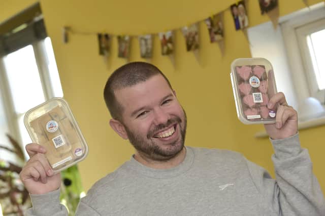 Paul Lees (36) from Gosport, has raised almost £1,000 for local charities by selling his homemade fudge.Picture: Sarah Standing (100223-9337)