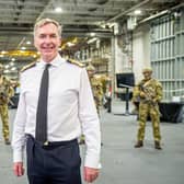 First Sea Lord, Admiral Tony Radakin outlining the Royal Navy’s future priorities in a speech onboard HMS Prince of Wales on 8 October 2020.

Pictured: First Sea Lord, Admiral Tony Radakin with future commando force wearing their new uniform.
Picture: Habibur Rahman