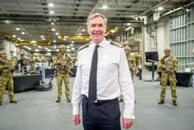 First Sea Lord, Admiral Tony Radakin outlining the Royal Navy’s future priorities in a speech onboard HMS Prince of Wales on 8 October 2020.

Pictured: First Sea Lord, Admiral Tony Radakin with future commando force wearing their new uniform.
Picture: Habibur Rahman