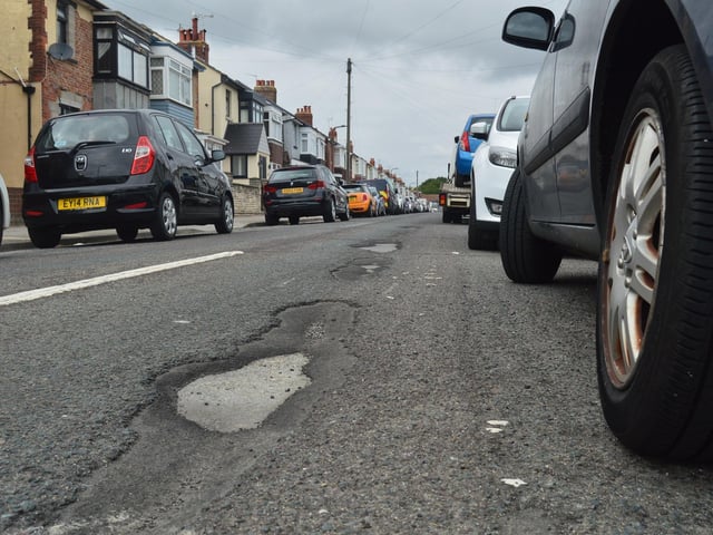 Idsworth Road (Baffins). AI said: "Often highlighted as one of the worst in the city, residents report numerous potholes, some up to 30cm deep, posing risks to vehicles and cyclists."