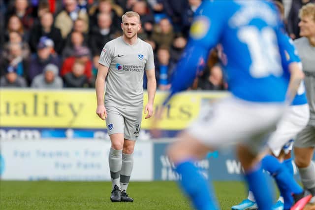 Jack Whatmough has not been participating in Pompey group training sessions ahead of the birth of his first child. Picture: Simon Davies/ProSportsImages