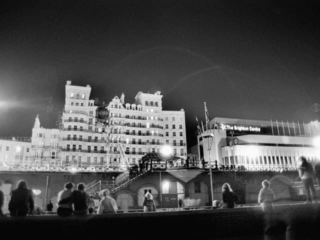 The Grand Hotel in Brighton, after a bomb attack by the IRA, 12th October 1984. British Prime Minister Margaret Thatcher and many other politicians were staying at the hotel during the Conservative Party conference. Five people were killed and over thirty injured in the attack. (Photo by John Downing/Getty Images)