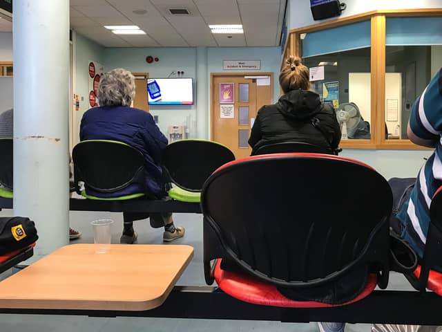 People sit and wait to be seen in an Accident and Emergency department. Picture by Shutterstock