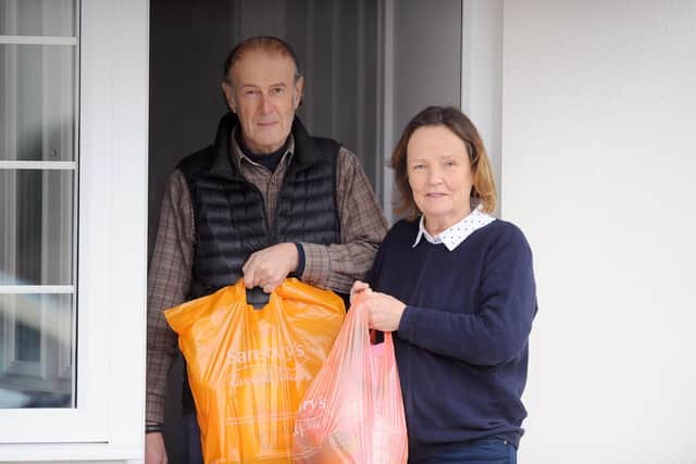 Penny Whitehead (66) and her partner Adrian Ross-Brown (73) from Rowlands Castle