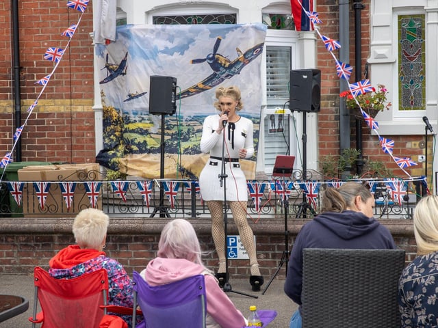 Residents were entertained on the Haslemere Road street party. Photos by Alex Shute
