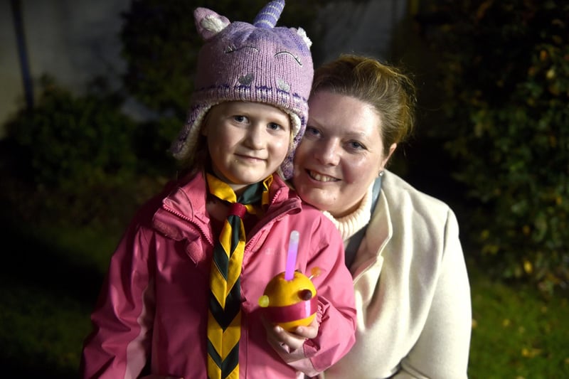 Erin Perry with her daughter Clara (6) who is a beaver at 1st Lee Scouts.  Picture: Sarah Standing (291124-6856)