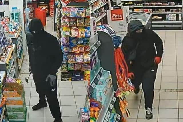 These CCTV images have been released following reports of a robbery at the Nisa Local store on South Lane in Clanfield.