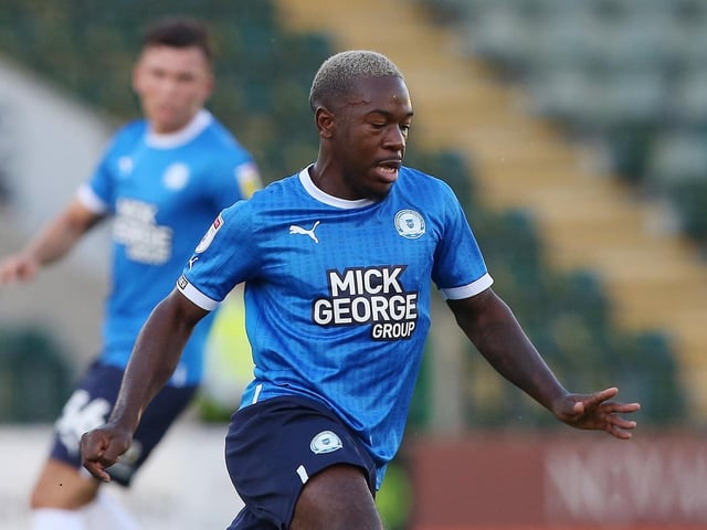 (Centre midfield - Peterborough): Pace: 81; Shooting: 56; Passing: 63; Dribbling: 70; Defending: 68; Physicality: 81.