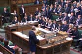 Alan Mak MP on the Opposition Front Bench as Home Secretary Yvette Cooper makes her statement in the House