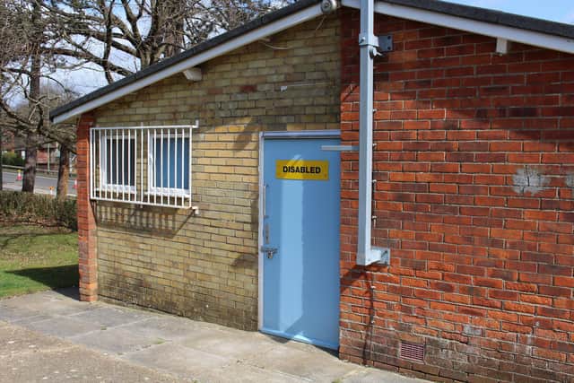 The disabled cubicle has been the focus of a 'nine year' battle for accessibility. Picture: Emily Turner