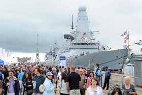Navy Days 2010 at the Portsmouth Naval Base. Pictured HMS Dauntless and the crowds 31st July 2010. Picture: Paul Jacobs 102433-22