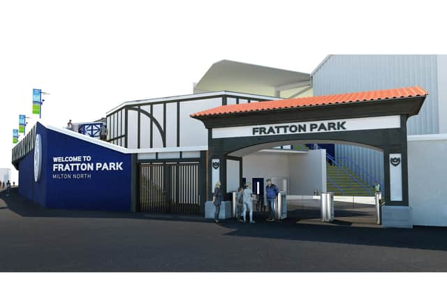 How the Milton North entrance of Fratton Park could look. Picture HGP Architects