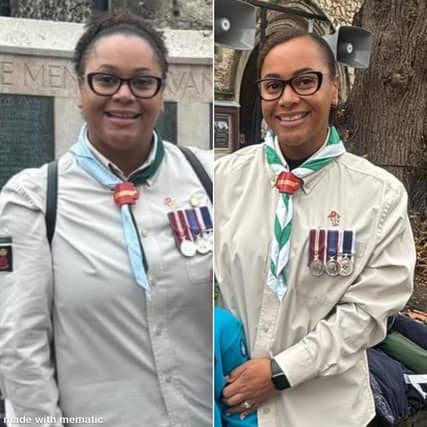 Natalie on remembrance Sunday 2024 and 2025