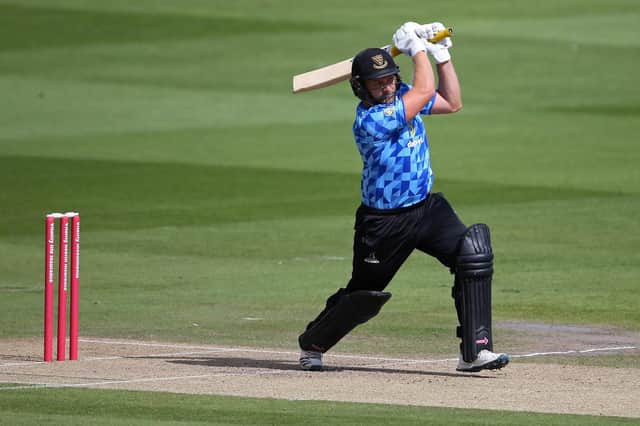 Luke Wright top scored for Sussex in their T20 Blast win against Hampshire at Hove. Photo by Steve Bardens/Getty Images.