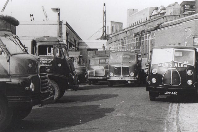 The meeting of three byways outside the fish market in Old Portsmouth. The white building to the right is now the A Bar Bistro. Portsmouth power station is in the background. Picture: Barry Cox collection