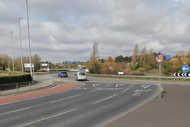 The fire took place at the Portsbridge Roundabout yesterday afternoon (October 9). Picture: Google