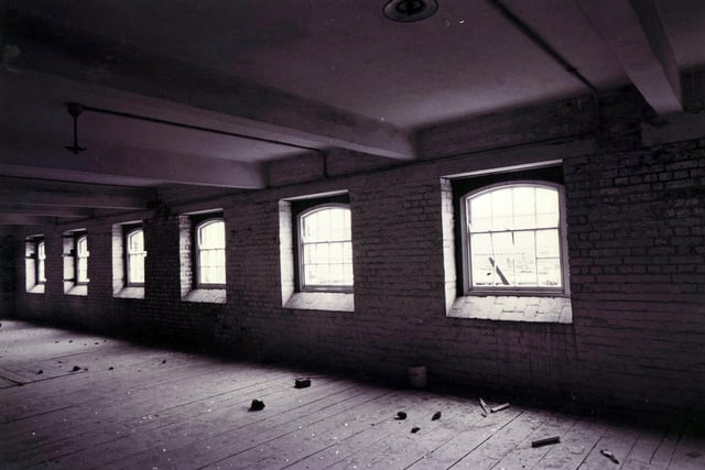 The interior of the old magazine building, which is a listed building in Pounds Yard, Portsmouth 13th September 1993.