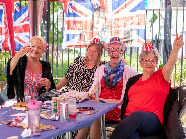 People enjoying themselves at the Aylward Street party in Portsea