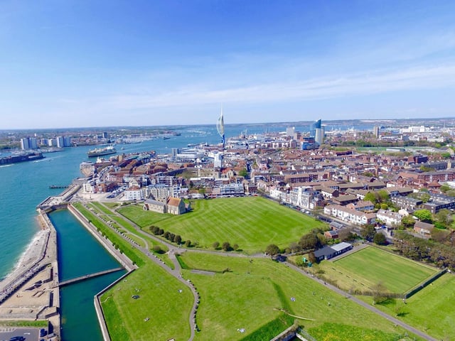 Southsea from the sky.    Picture: Ryan Atfield.