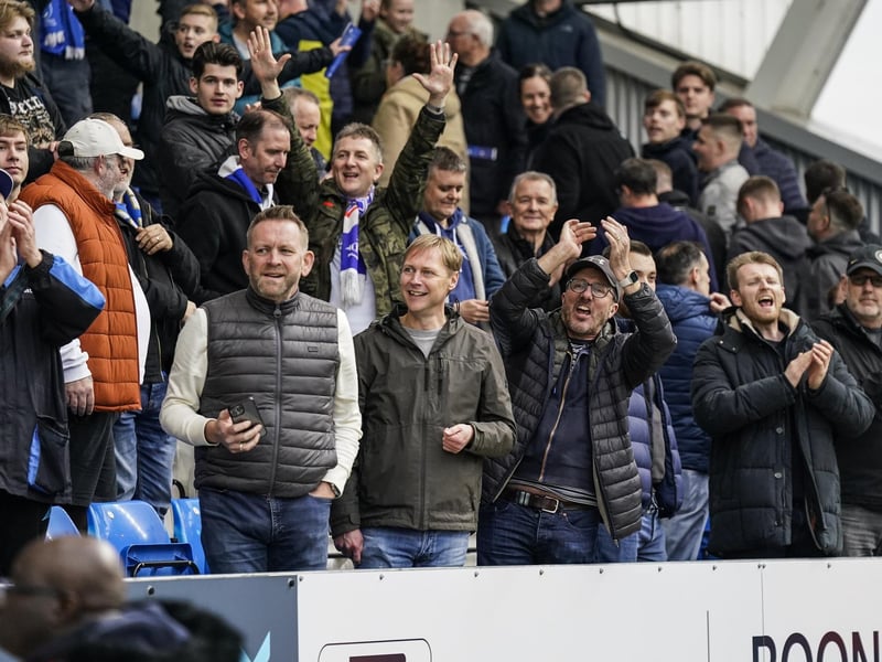 4,019 Pompey fans enjoyed the Blues' 1-0 win at Peterborough